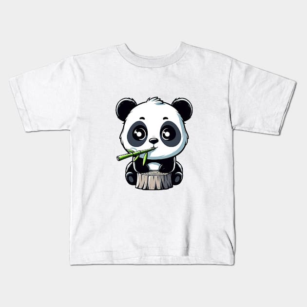 Panda Bear Kids T-Shirt by HUNTINGisLIFE